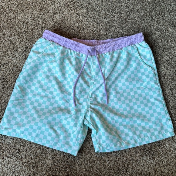 Caden Lane Other - Men’s checkered swim trunks-size large!